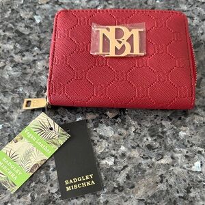 Badgley Mischka Red Textured Wallet